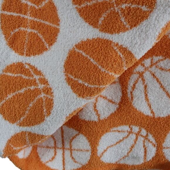 Basketball Feather Knit Throw Blanket by Artisan 34 - Picture 2 of 4